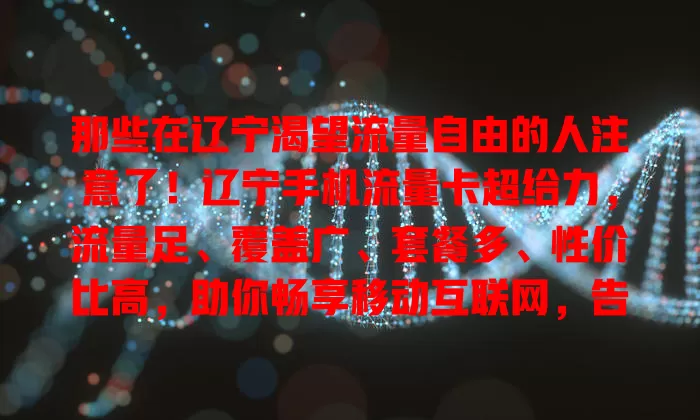 那些在辽宁渴望流量自由的人注意了！辽宁手机流量卡超给力，流量足、覆盖广、套餐多、性价比高，助你畅享移动互联网，告别流量困扰