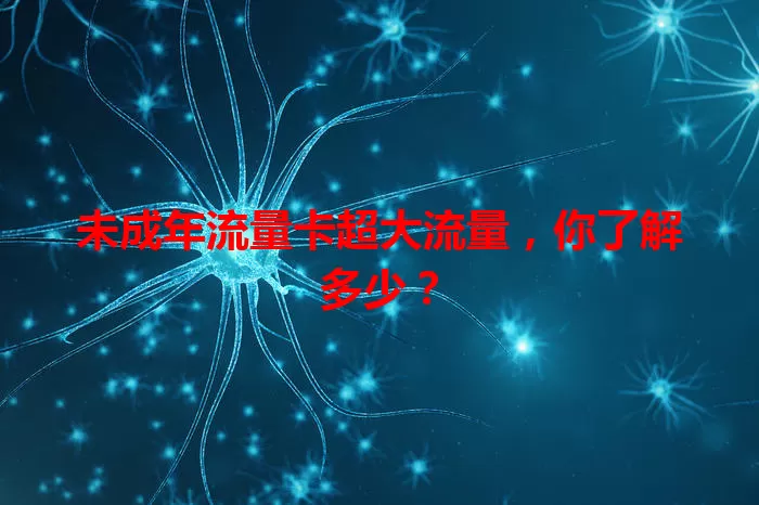 未成年流量卡超大流量，你了解多少？