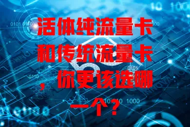 活体纯流量卡和传统流量卡，你更该选哪一个？