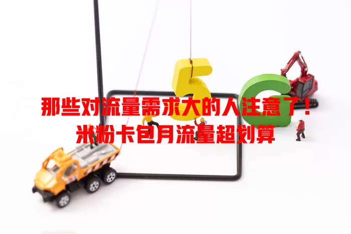 那些对流量需求大的人注意了！米粉卡包月流量超划算