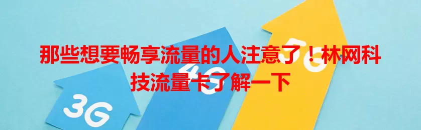 那些想要畅享流量的人注意了！林网科技流量卡了解一下