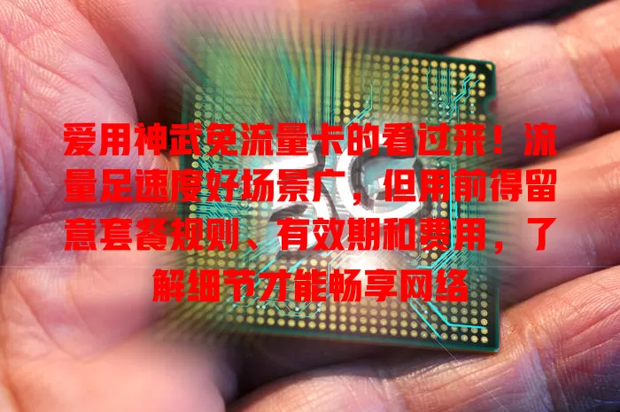 爱用神武免流量卡的看过来！流量足速度好场景广，但用前得留意套餐规则、有效期和费用，了解细节才能畅享网络