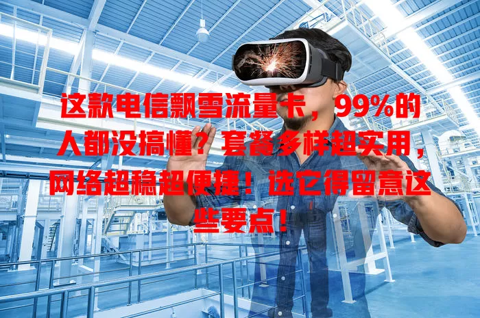 这款电信飘雪流量卡，99%的人都没搞懂？套餐多样超实用，网络超稳超便捷！选它得留意这些要点！