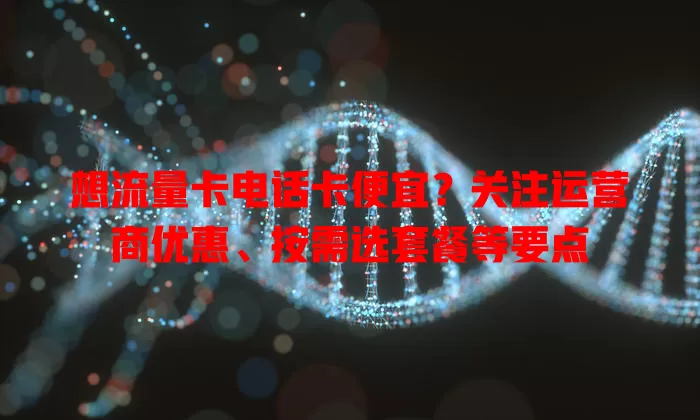 想流量卡电话卡便宜？关注运营商优惠、按需选套餐等要点
