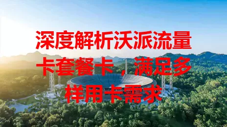 深度解析沃派流量卡套餐卡，满足多样用卡需求