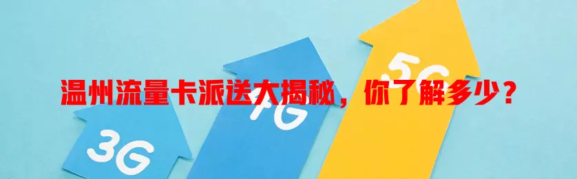 温州流量卡派送大揭秘，你了解多少？