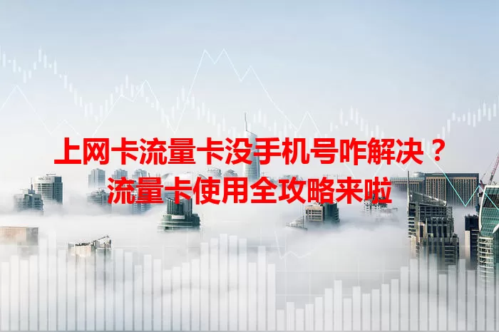 上网卡流量卡没手机号咋解决？流量卡使用全攻略来啦