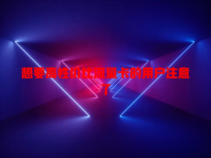 想要高性价比流量卡的用户注意了