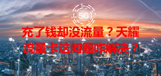 充了钱却没流量？天耀流量卡这问题咋解决？