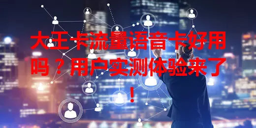 大王卡流量语音卡好用吗？用户实测体验来了！