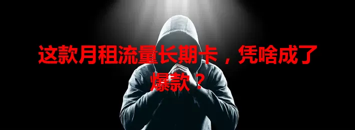 这款月租流量长期卡，凭啥成了爆款？