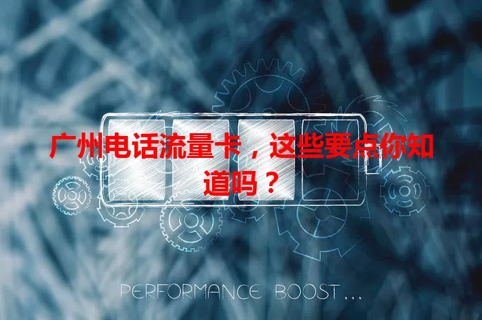 广州电话流量卡，这些要点你知道吗？
