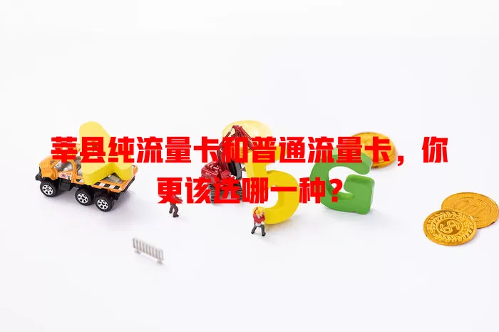 莘县纯流量卡和普通流量卡，你更该选哪一种？