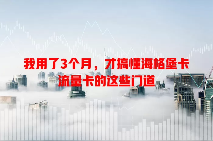 我用了3个月，才搞懂海格堡卡流量卡的这些门道