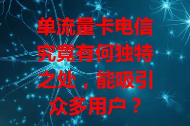 单流量卡电信究竟有何独特之处，能吸引众多用户？