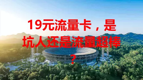 19元流量卡，是坑人还是流量超棒？