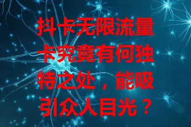 抖卡无限流量卡究竟有何独特之处，能吸引众人目光？