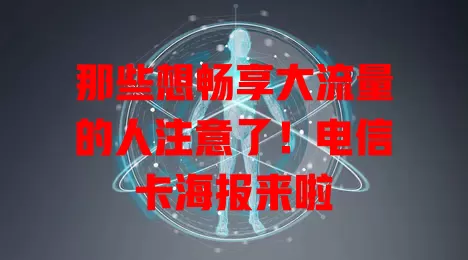 那些想畅享大流量的人注意了！电信卡海报来啦