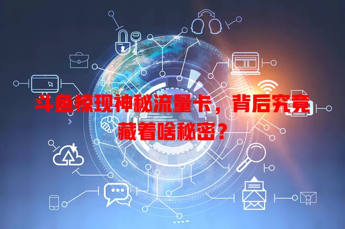 斗鱼惊现神秘流量卡，背后究竟藏着啥秘密？