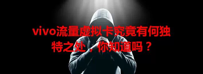 vivo流量虚拟卡究竟有何独特之处，你知道吗？