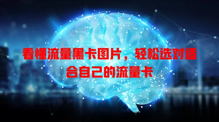 看懂流量黑卡图片，轻松选对适合自己的流量卡