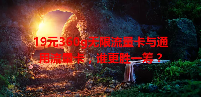 19元360g无限流量卡与通用流量卡，谁更胜一筹？