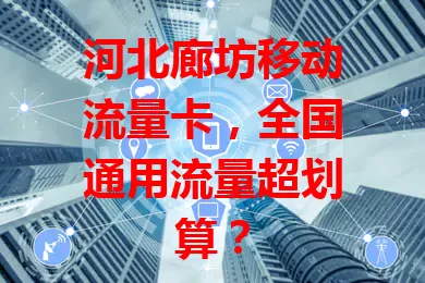 河北廊坊移动流量卡，全国通用流量超划算？