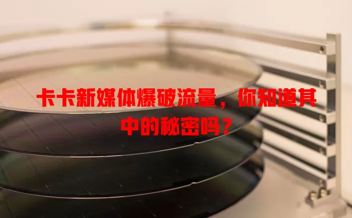 卡卡新媒体爆破流量，你知道其中的秘密吗？