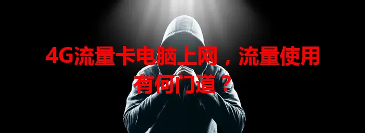 4G流量卡电脑上网，流量使用有何门道？