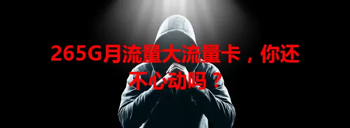 265G月流量大流量卡，你还不心动吗？