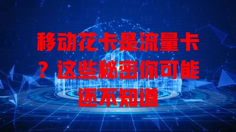 移动花卡是流量卡？这些秘密你可能还不知道