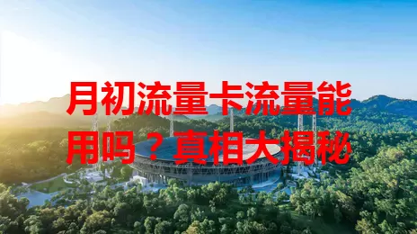 月初流量卡流量能用吗？真相大揭秘