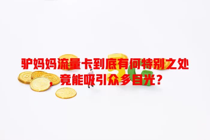 驴妈妈流量卡到底有何特别之处，竟能吸引众多目光？