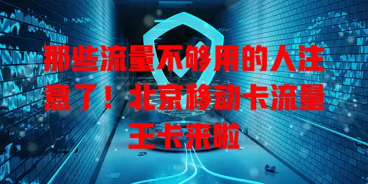 那些流量不够用的人注意了！北京移动卡流量王卡来啦