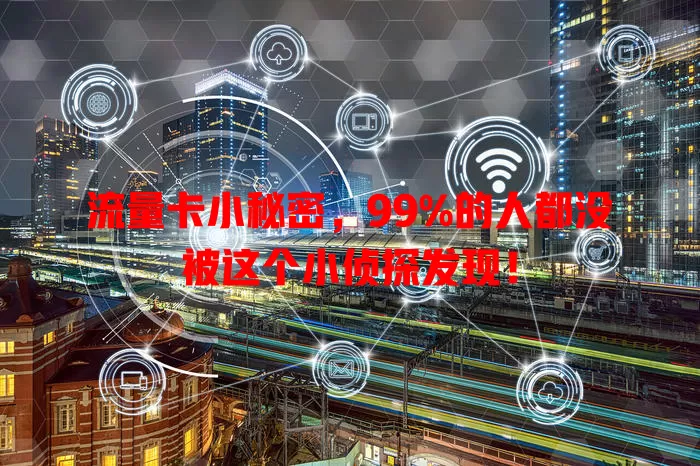 流量卡小秘密，99%的人都没被这个小侦探发现！