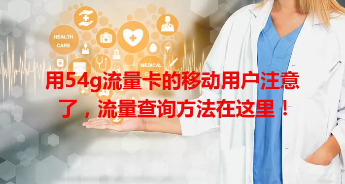 用54g流量卡的移动用户注意了，流量查询方法在这里！