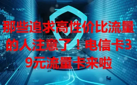 那些追求高性价比流量的人注意了！电信卡39元流量卡来啦
