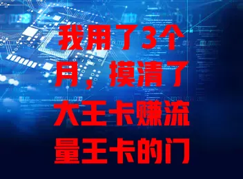 我用了3个月，摸清了大王卡赚流量王卡的门道