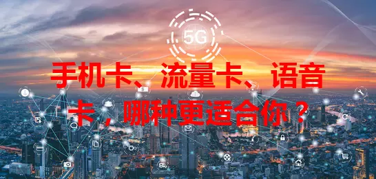 手机卡、流量卡、语音卡，哪种更适合你？