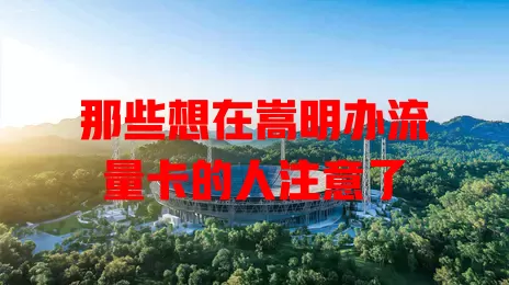 那些想在嵩明办流量卡的人注意了