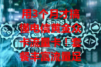用3个月才搞懂电信黄金众卡流量卡！套餐丰富流量足，网络快又稳，电信服务优，给你超棒上网体验，快来试试！