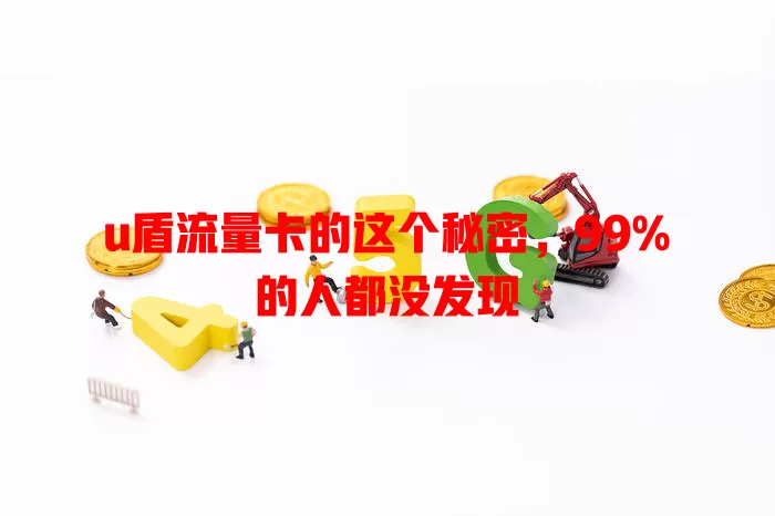 u盾流量卡的这个秘密，99%的人都没发现