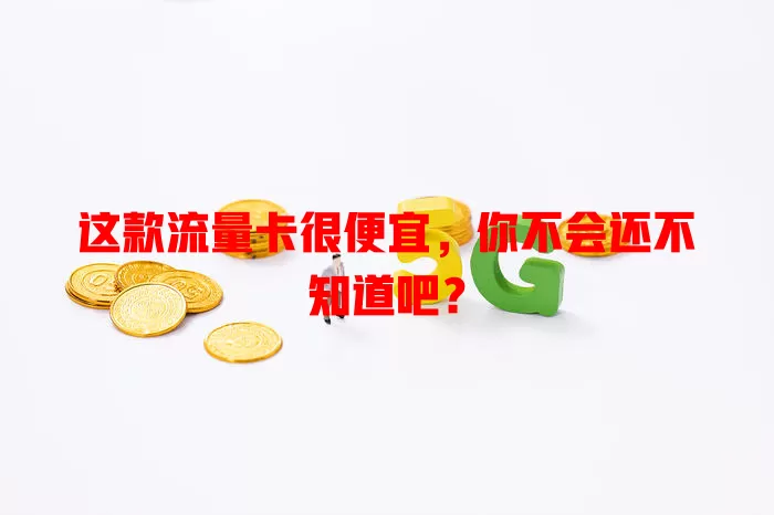 这款流量卡很便宜，你不会还不知道吧？