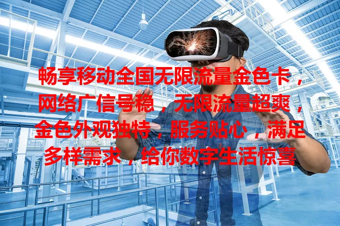 畅享移动全国无限流量金色卡，网络广信号稳，无限流量超爽，金色外观独特，服务贴心，满足多样需求，给你数字生活惊喜