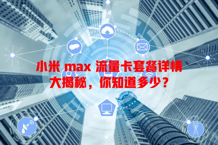 小米 max 流量卡套餐详情大揭秘，你知道多少？