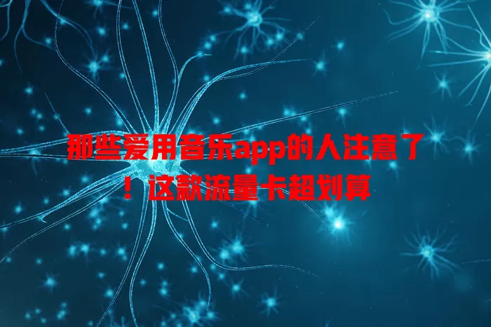 那些爱用音乐app的人注意了！这款流量卡超划算