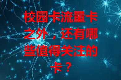 校园卡流量卡之外，还有哪些值得关注的卡？