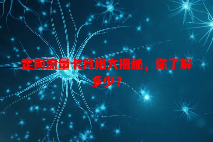 定向流量卡月租大揭秘，你了解多少？