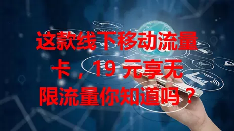 这款线下移动流量卡，19 元享无限流量你知道吗？