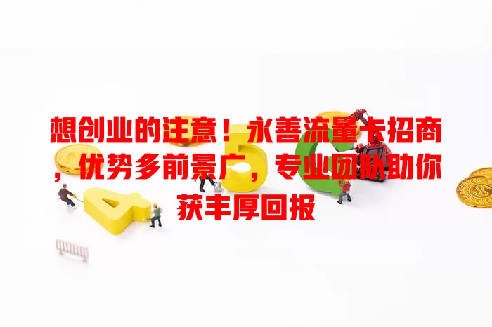 想创业的注意！永善流量卡招商，优势多前景广，专业团队助你获丰厚回报